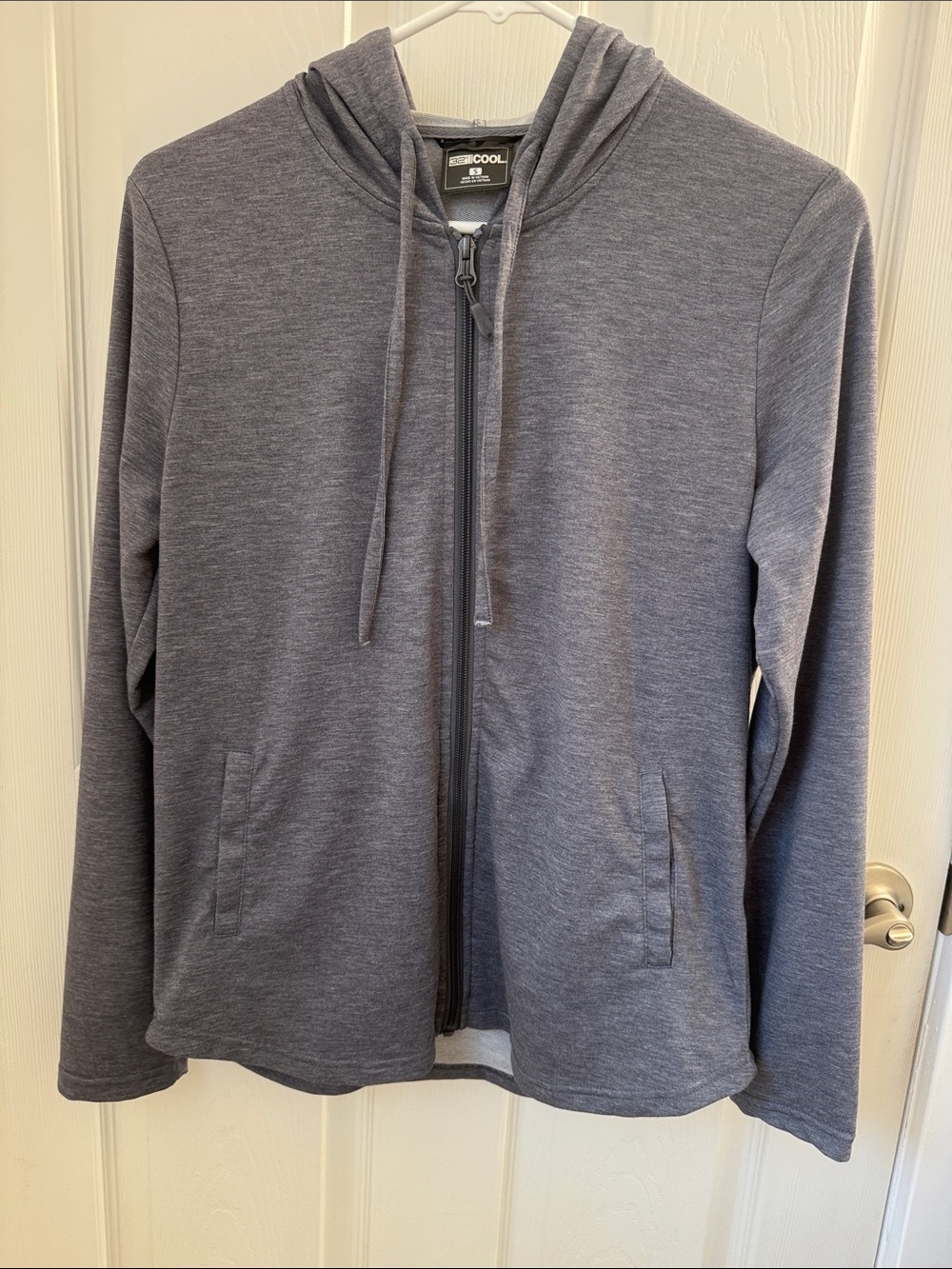 32° Degrees Cool Women’s Full-Zip Lightweight Hoodie - Gray/Blue